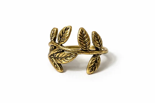 Antique_Gold_Everleaf_Band_Ring_For_Women
